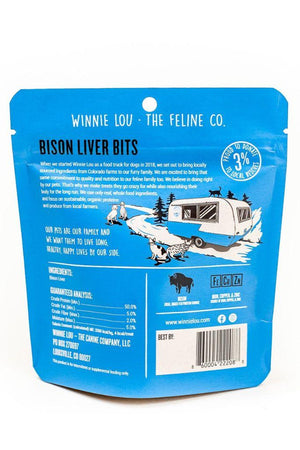 Winnie Lou The Feline Co. Friandises pour chats morceaux de foie de bison