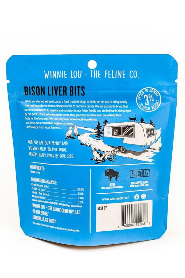 Winnie Lou The Feline Co. Bison Liver Bits Cat Treats