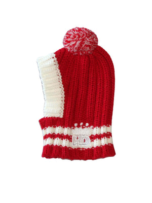 Hip Doggie Bonnet tricoté Crown pour chien, Rouge