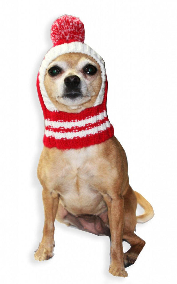 Hip Doggie Bonnet tricoté Crown pour chien, Rouge