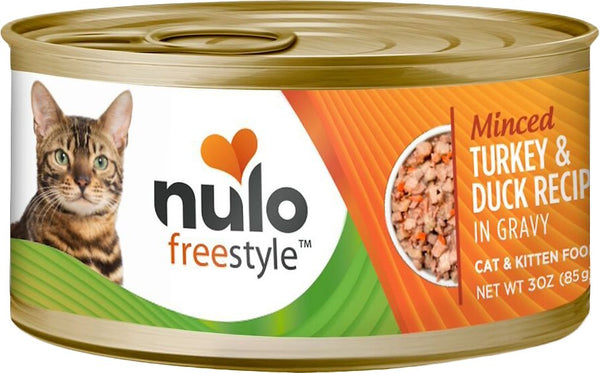 Nulo Cat Freestyle Minced Turkey & Duck in Gravy Grain-Free Canned Cat & Kitten Food