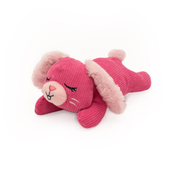 ZippyPaws Snooziez with Shhhqueaker Bunny Dog Toy