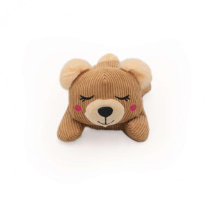 ZippyPaws Snooziez with Shhhqueaker Bear Dog Toy