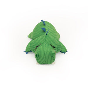 ZippyPaws Snooziez with Shhhqueaker Alligator Dog Toy