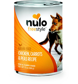 Nulo Dog Freestyle Pate Chicken, Carrots & Peas Recipe Grain-Free Canned Dog Food