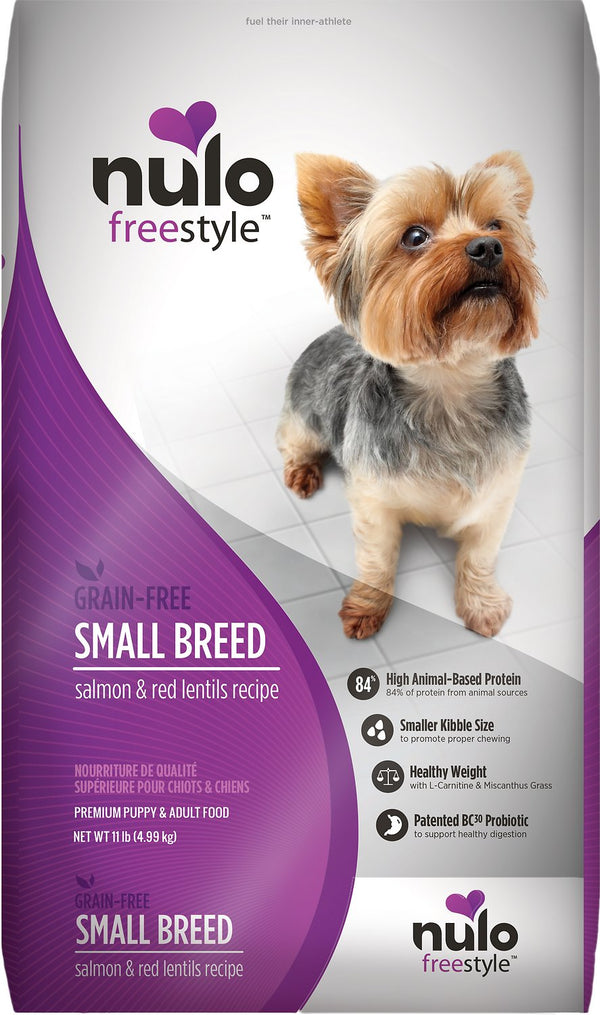 Nulo Dog FreeStyle Petite Race Saumon et Lentilles Rouges Sans céréales Croquettes pour chien
