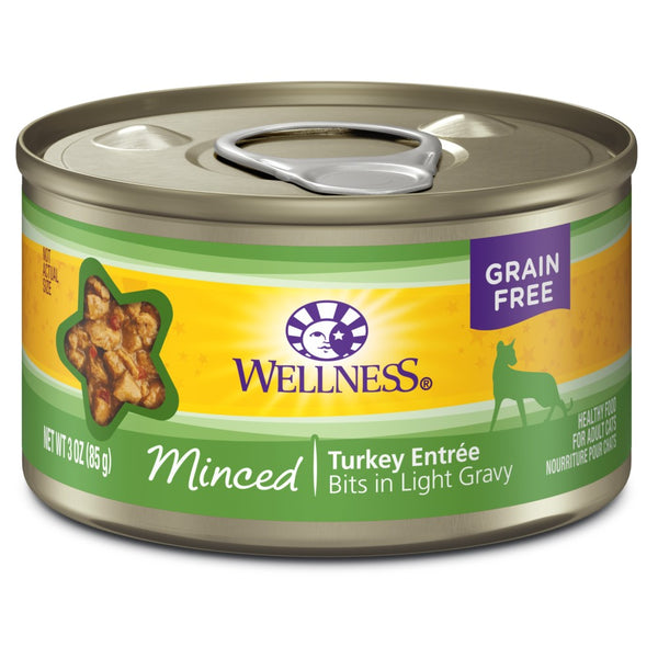 Wellness Complete Health Grain-Free Minced Turkey Entree Wet Cat Food Cans