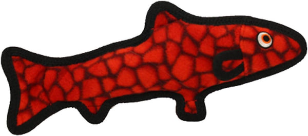 Tuffy Ocean Creatures Trout Dog Toy, Red