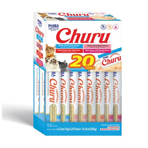 INABA Churu Pack Variété Purée Thon & Fruits de Mer Friandises pour chats