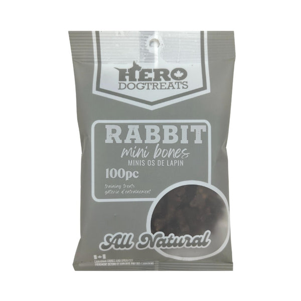Hero Dog Treats Mini Bones Rabbit Training Dog Treats