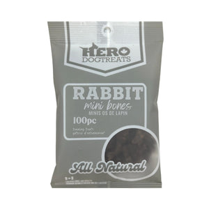 Hero Dog Treats Mini Bones Rabbit Training Dog Treats