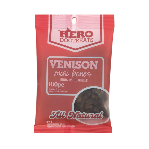 Hero Dog Treats Mini Bones Venison Training Dog Treats