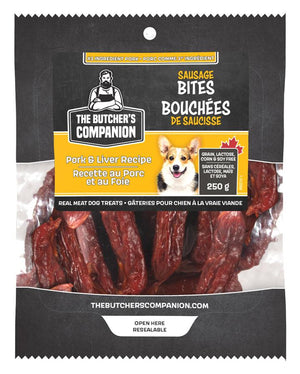 The Butcher's Companion Bouchées de Saucisse Porc & Foie Friandises pour Chiens (CA)