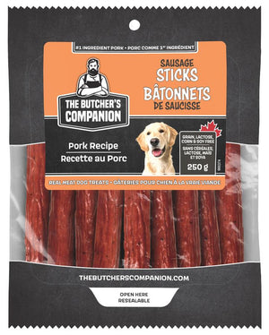 The Butcher's Companion Bâtonnets de Saucisse Porc Friandises pour Chiens (CA)