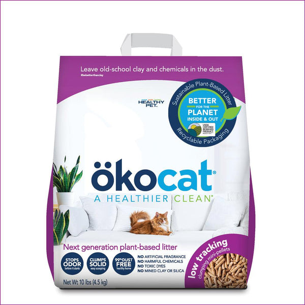 Okocat Litière pour Chat en Mini-Granulés Peu Traçants et Agglomérante en Bois