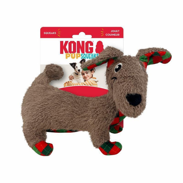 KONG Jouet Chien Holiday PupSqueaks Tucker