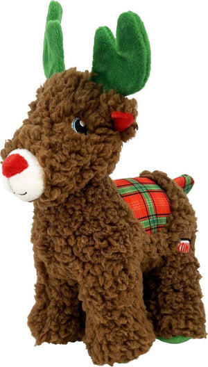 KONG Holiday Sherps Reindeer Dog Toy, Assorted Colors
