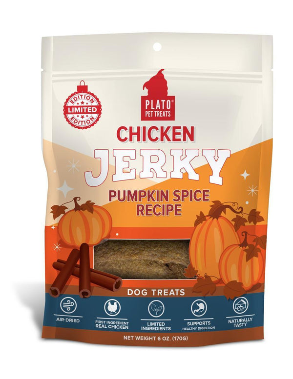 Plato Holiday Chicken Jerky Pumpkin Spice Dog Treats