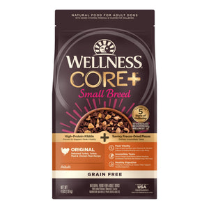 Wellness CORE+ Small Breed Original Turkey & Chicken Grain-Free Freeze-Dried Pieces Dry Dog Food