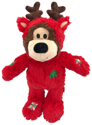 KONG Holiday Wild Knots Bear Dog Toy, Assorted Colors