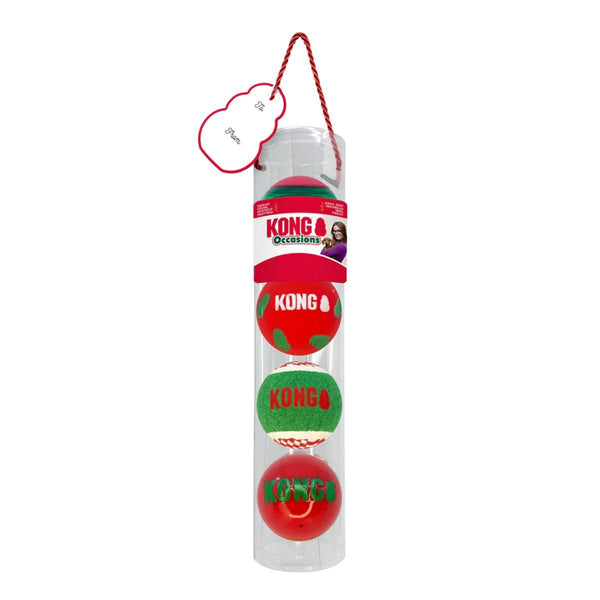 KONG Jouet pour chien Holiday Occasions Balles, assortiment moyen