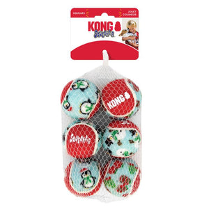 KONG Holiday SqueakAir Balls Dog Toy, Medium