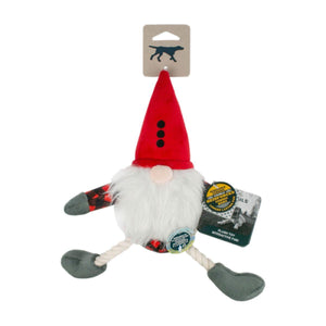 Tall Tails Holiday Gnome Pull-Through Rope Dog Toy