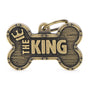 MyFamily Bronx Bone King English Brass Pet ID Tag