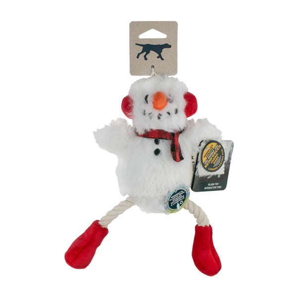 Tall Tails Holiday Snowman Pull-Through Rope Dog Toy