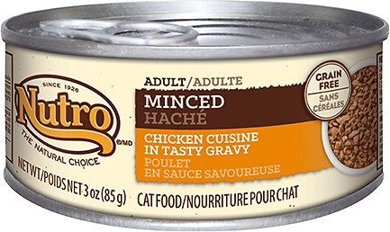 Nutro Adult Minced Chicken Cuisine in Tasty Gravy Grain-Free Canned Cat Food