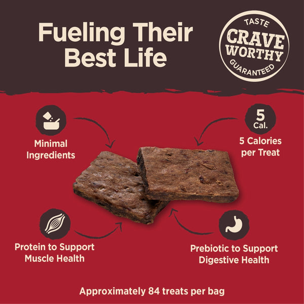 Wellness CORE Friandises pour chiens sans céréales au bœuf séché, 4 oz