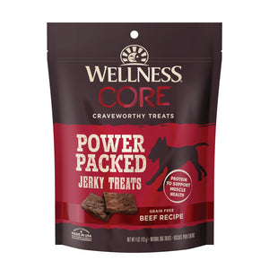 Wellness CORE Grain-Free Power Packed Beef Jerky Dog Treats, 4-oz
