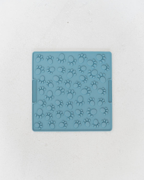 Dexypaws Tapis à lécher enrichissant empreinte de patte pour chien, bleu