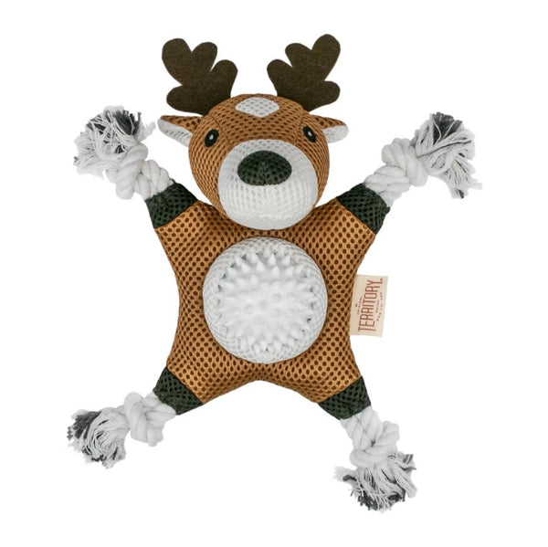 Original Territory Holiday Reindeer 2-in-1 Dog Toy