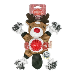 Original Territory Holiday Reindeer 2-in-1 Dog Toy