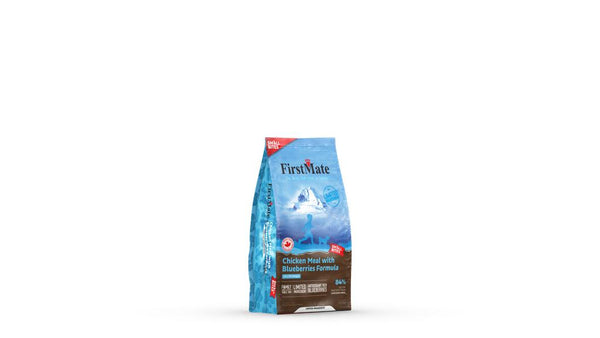 FirstMate Croquettes sans céréales à ingrédients limités Poulet et Myrtilles, bouchées petites