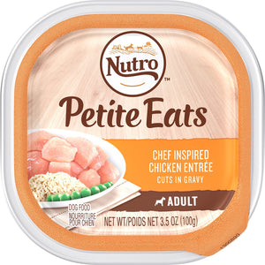 Nutro Adult Petite Eats Chef Inspired Chicken Entree Cuts In Gravy Dog Food Trays