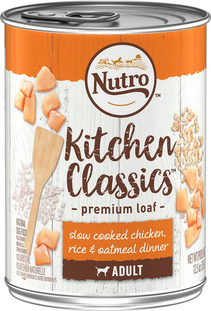 Nutro Adult Kitchen Classics Slow Cooked Chicken, Rice & Oatmeal Dinner Canned Dog Food