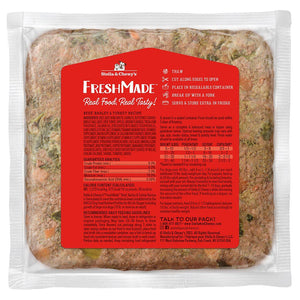 Stella & Chewy's FreshMade Bœuf, Orge & Dinde doucement cuits nourriture congelée pour chiens