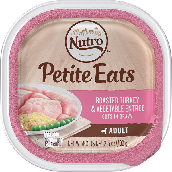 Nutro Adult Petite Eats Roasted Turkey & Vegetable Entree Cuts In Gravy Dog Food Trays
