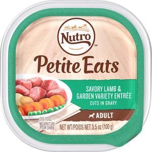 Nutro Adult Petite Eats Savory Lamb & Garden Variety Entree Cuts In Gravy Dog Food Trays