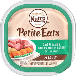 Nutro Adult Petite Eats Savory Lamb & Garden Variety Entree Cuts In Gravy Dog Food Trays