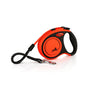 Flexi Xtreme Laisse rétractable ruban pour chien, Noir/Orange, Petit