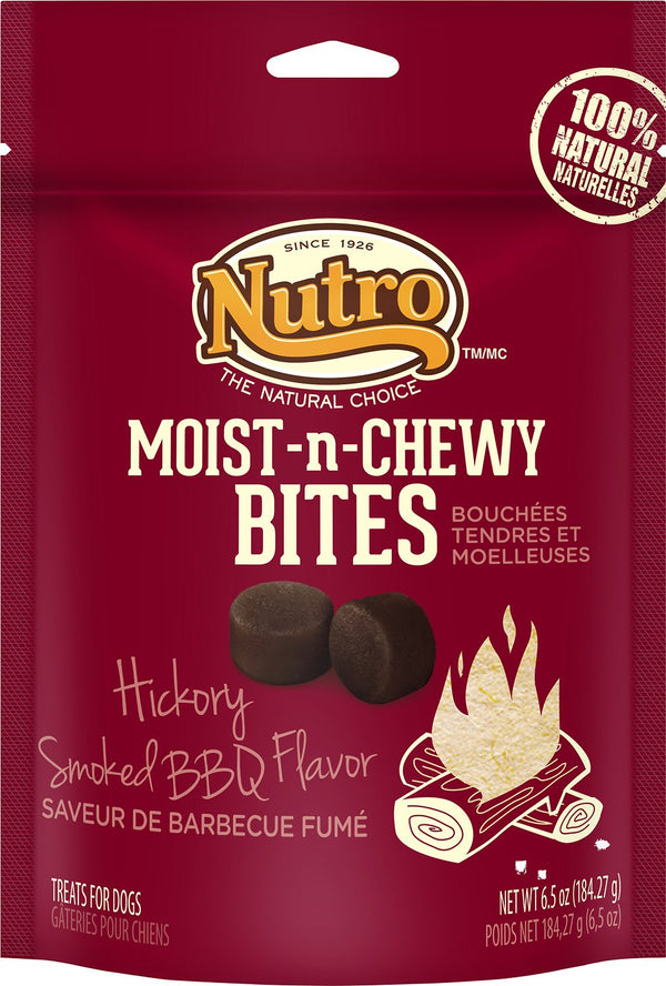 Nutro Moist-N-Chewy Bites Friandises pour chiens au BBQ fumé au bois de hickory, 6.5-oz