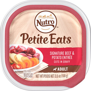 Nutro Adult Petite Eats Signature Beef & Potato Entree Cuts In Gravy Dog Food Trays