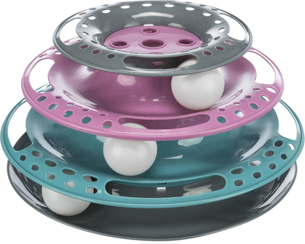 Trixie Jouet interactif Catch The Balls piste circulaire pour chats, Multicolore, 9.8 x 5.1 pouces