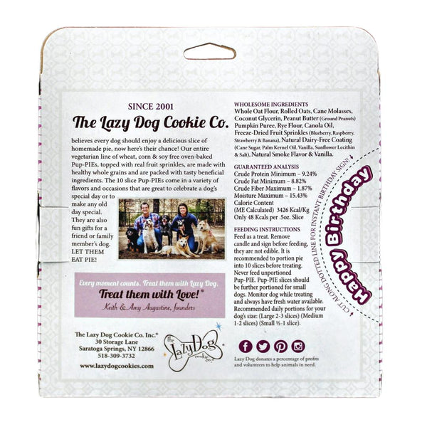 The Lazy Dog Cookie Co. Le Vrai Pup-PIE Joyeux Anniversaire pour un Chien Spécial Friandises pour chiens