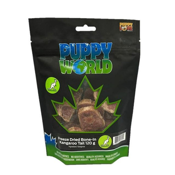 Puppy Love Puppy World Kangaroo Tail Discs Freeze-Dried Dog & Cat Treats