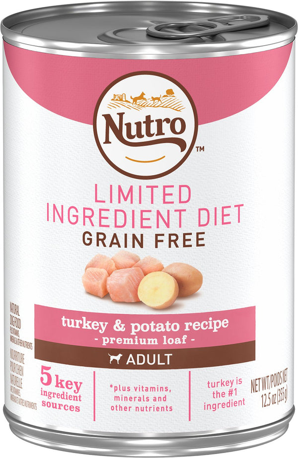 Nutro Limited Ingredient Diet Grain-Free Adult Farm Raised Turkey & Potato Recipe Canned Dog Food