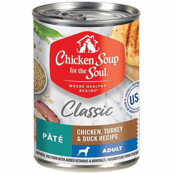 Chicken Soup for the Soul Classic Chicken, Turkey & Duck Pate Adult Wet Dog Food Can